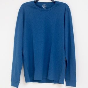 J. Crew Blue Men's Long Sleeve Tee - Size M